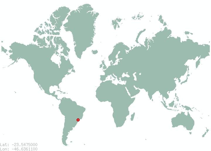 อยู่ที่ไหน Sao Paulo บนโลกแผนที่