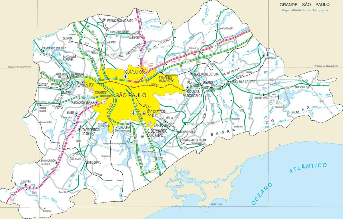 แผนที่ของ São Paulo
