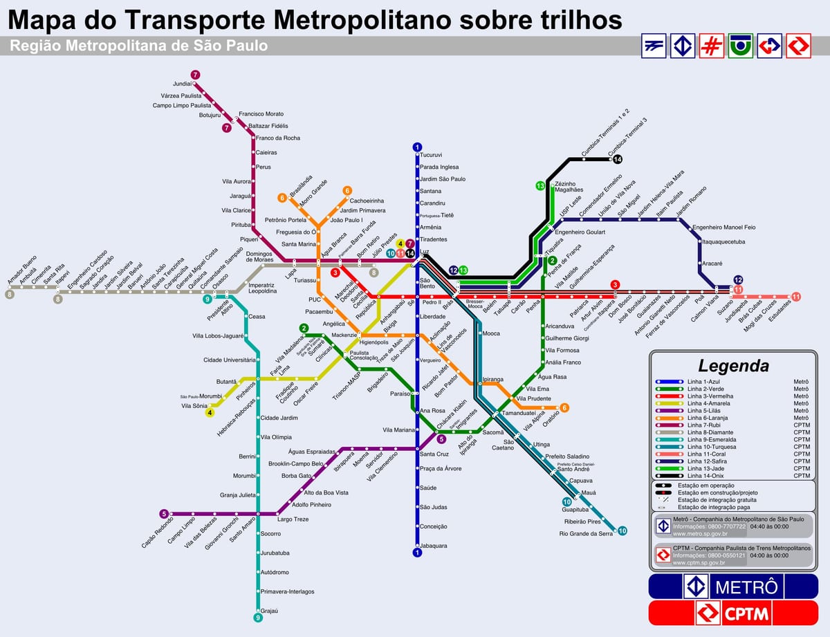 São Paulo ถรางแผนที่