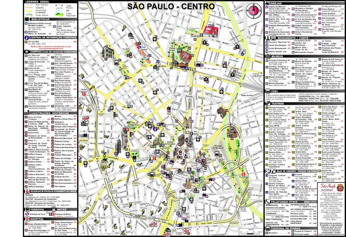 São Paulo ร้านแผนที่