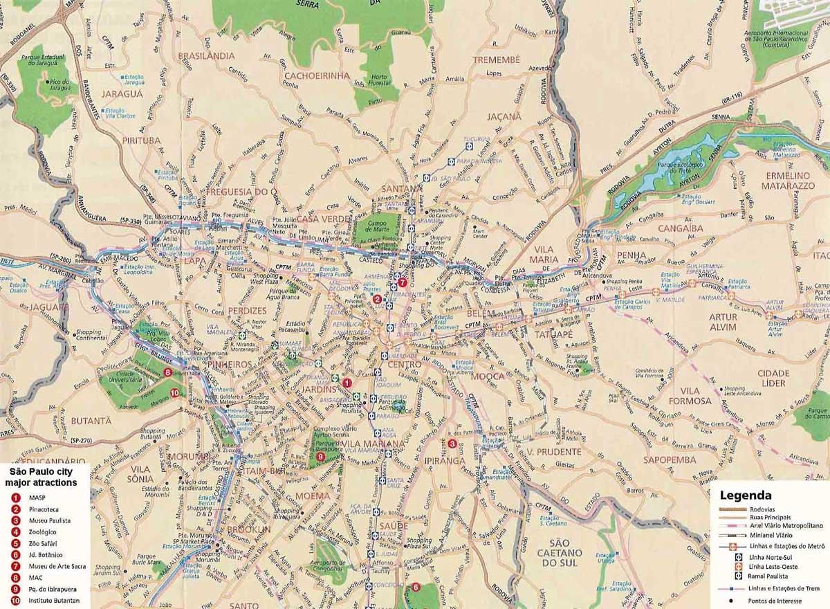 São Paulo สวนแผนที่