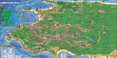 Morro เดอ Sao Paulo แผนที่