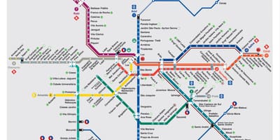 São Paulo ขนส่งแผนที่