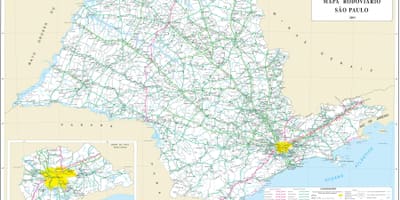 São Paulo ขอบเขตบนแผนที่