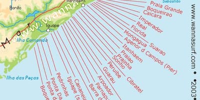 São Paulo แผนที่ชายหาด