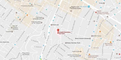 São Paulo โรงพยาบาลแผนที่
