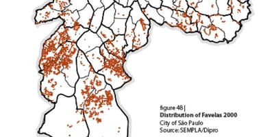 แผนที่ของ Sao Paulo favelas