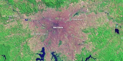 São Paulo topographic แผนที่